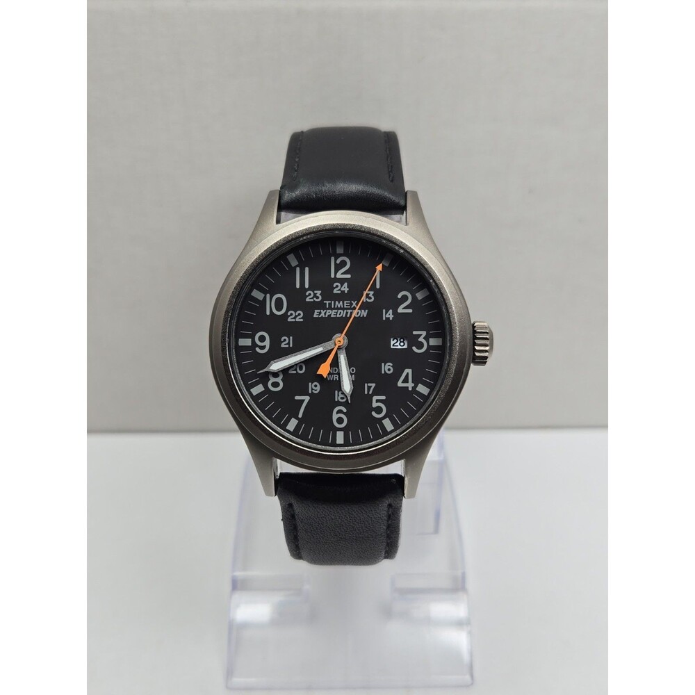 Timex Expedition Scout Indiglo 40mm Mens Field Watch WR50M Gunmetal New Battery